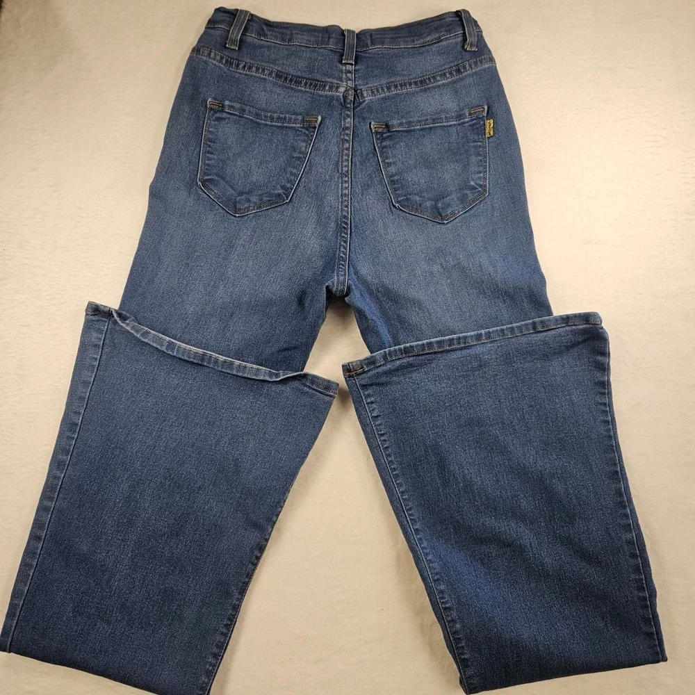 Vibrant MIU Womens High Waisted Flare Jeans Medium Wash Size 9 W28 P522 USA Made